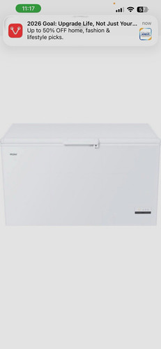 Haier chest freezer white - freezer,