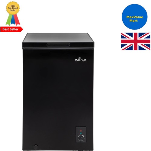 Black freestanding freezer - black,